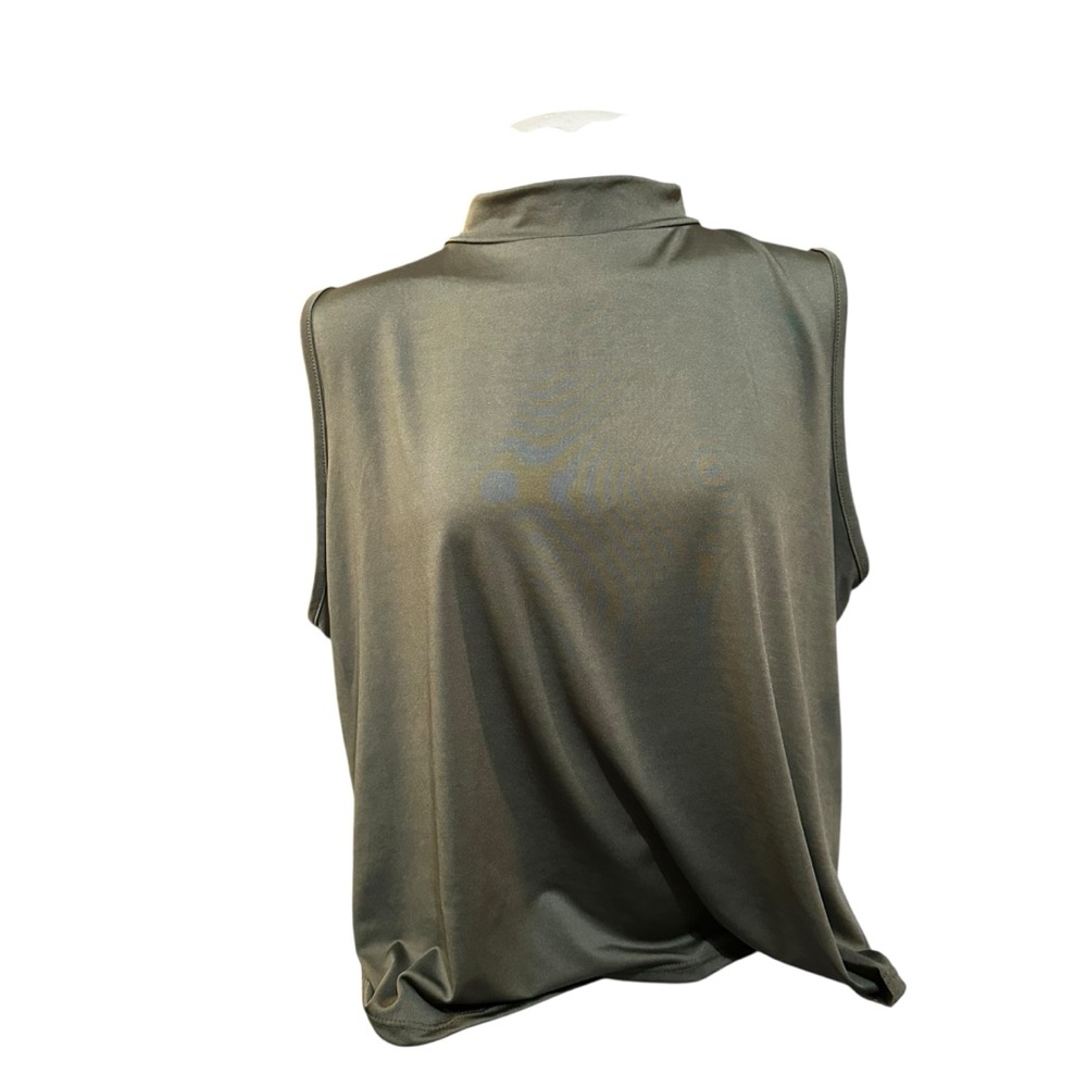 Olive Green Sleeveless Top by Ashley Stewart